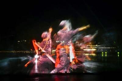 吉尼斯认证全球最大5D实景全息水幕剧亮相新浦白鹭湖,速来围观!
